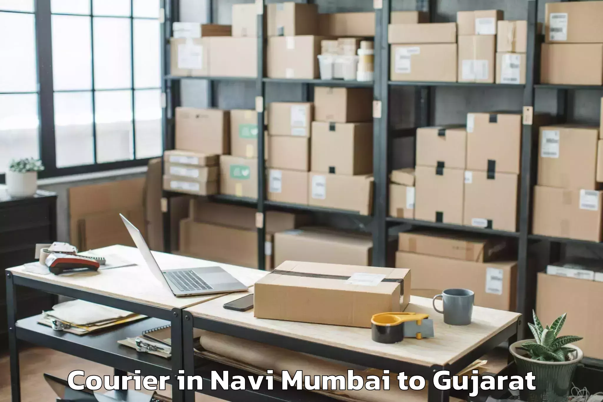 Professional Navi Mumbai to Sankheda Courier